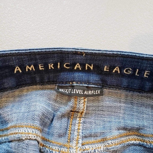 American Eagle AE Jeans Airflex Mens 28x30 Dark Wash Athletic Fit Skinny - Picture 8 of 13